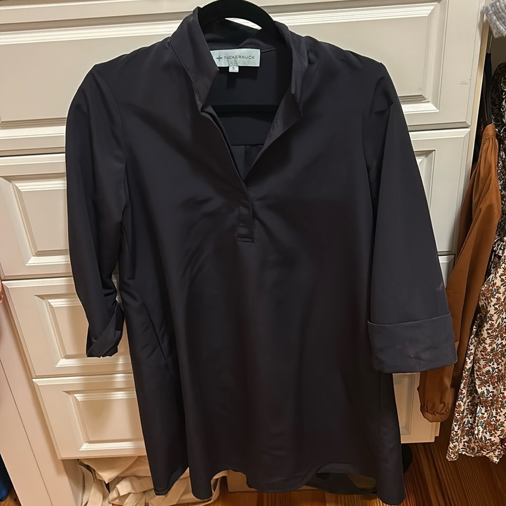 Navy Tuckernuck shirt dress